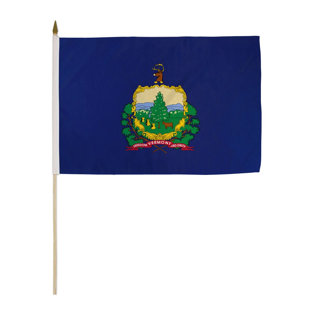 Vermont 12x18in Stick Flag - Flags Importer