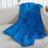 Blue Solid Color (Turtle Shell) Soft Plush 50x60in Blanket