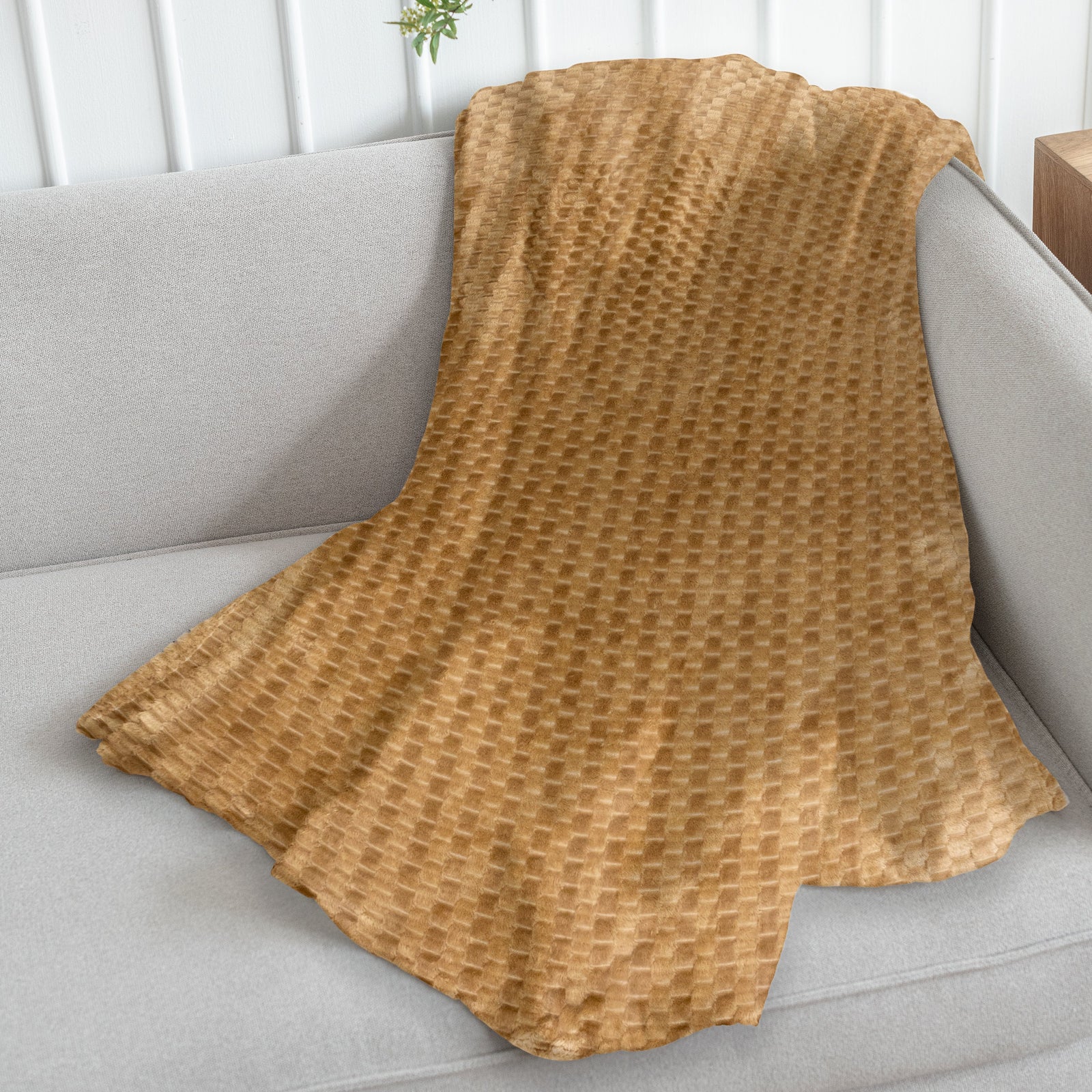 Caramel Solid Color (Turtle Shell) Soft Plush 50x60in Blanket