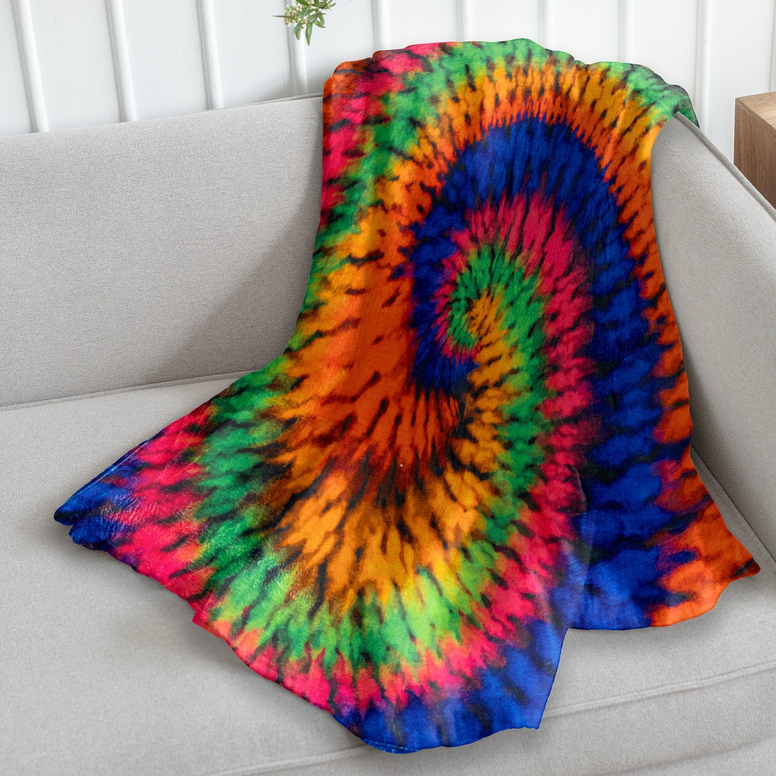 Tie-Dye (Neon) Soft Plush 50x60in Blanket