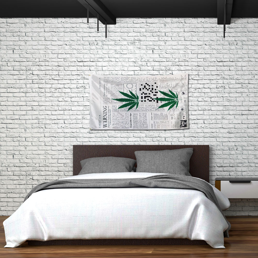 Warning Flag 3x5ft Poly - Flags Importer