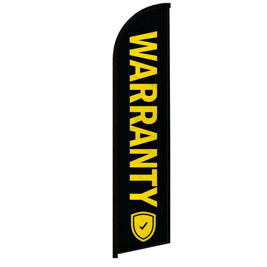 Warranty (Black) Windless Banner Flag