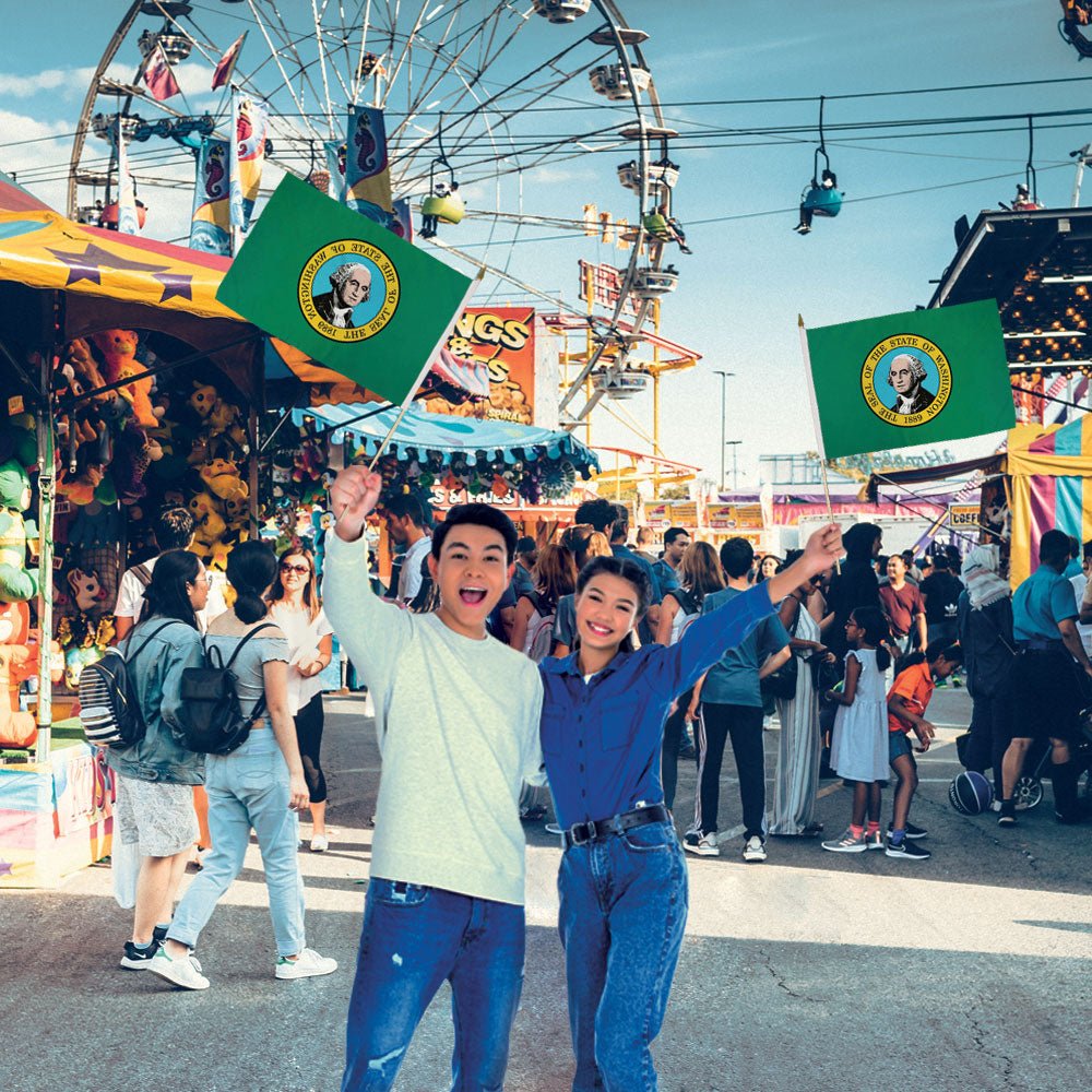 Washington 12x18in Stick Flag - Flags Importer