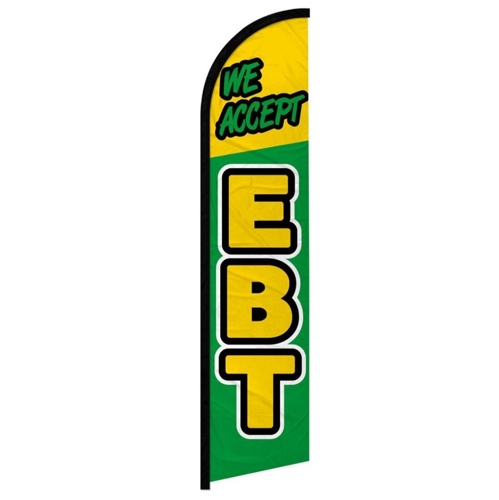 We Accept EBT Windless Banner Flag - Flags Importer