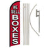 We Sell Boxes (Red) Windless Banner Flag & Pole Kit - Flags Importer