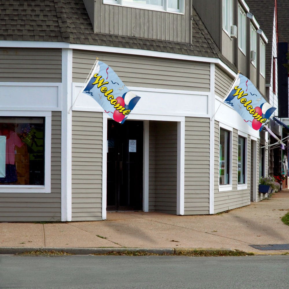 Welcome (Balloons) Flag 3x5ft Poly - Flags Importer