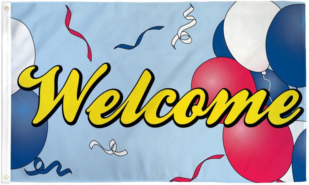 Welcome (Balloons) Flag 3x5ft Poly - Flags Importer