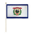 West Virginia 12x18in Stick Flag - Flags Importer