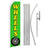 Wheels (Green) Super Flag & Pole Kit - Flags Importer