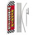 Windshield Repair (Red Checkered) Super Flag & Pole Kit - Flags Importer