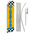 Windshield Repairs (Yellow) Super Flag & Pole Kit - Flags Importer