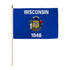 Wisconsin 12x18in Stick Flag - Flags Importer