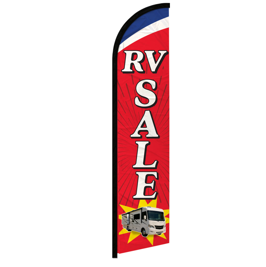 RV Sale (Red) Windless Banner Flag