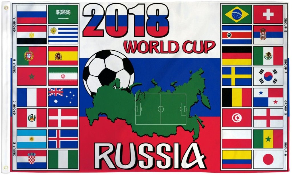 World Cup 2018 (Groups) Flag 3x5ft Poly - Flags Importer
