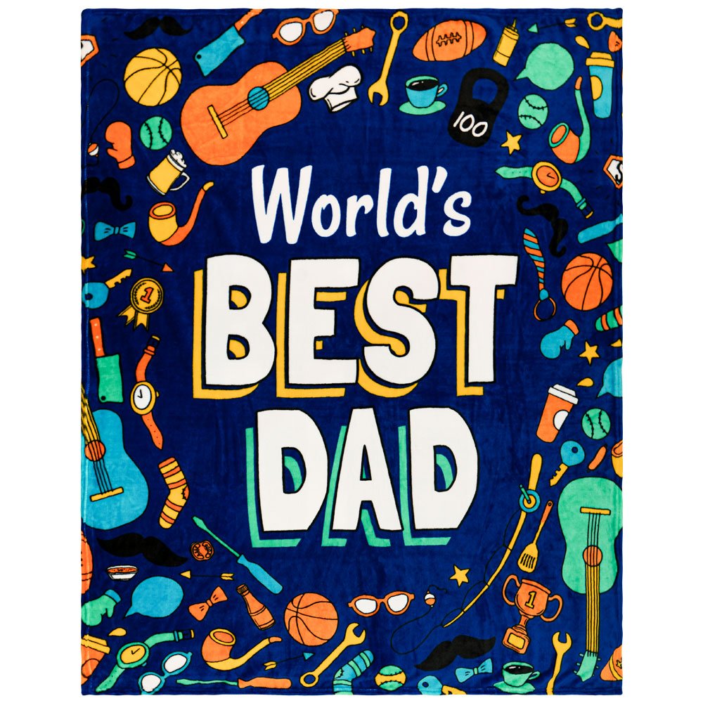 World's Best Dad Soft Plush 50x60in Blanket - Flags Importer