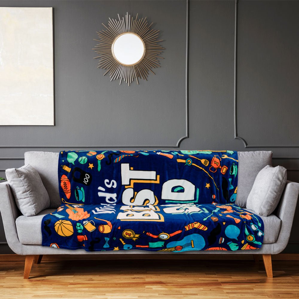 World's Best Dad Soft Plush 50x60in Blanket - Flags Importer