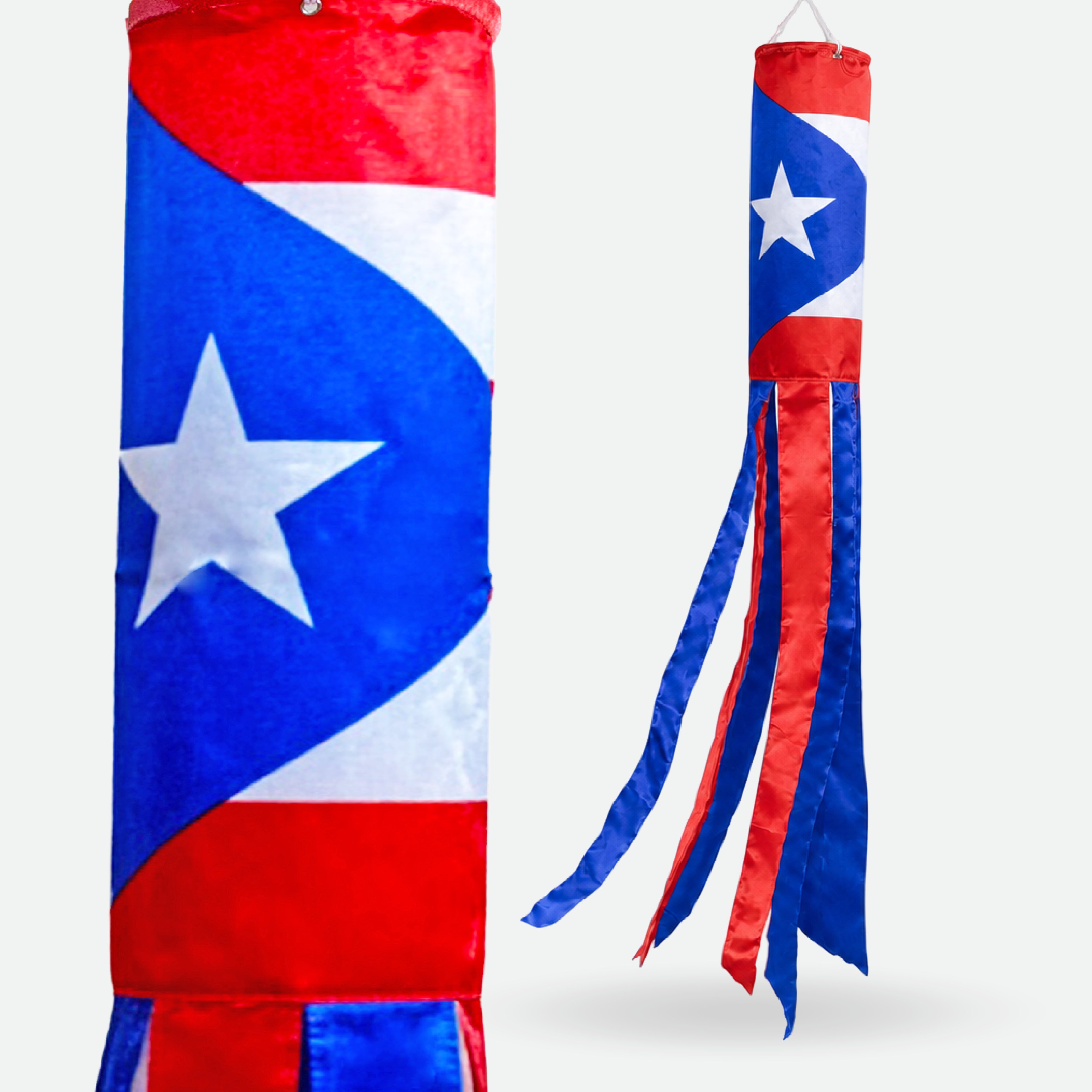 Puerto Rico Super Shiny Poly 5ft Windsock