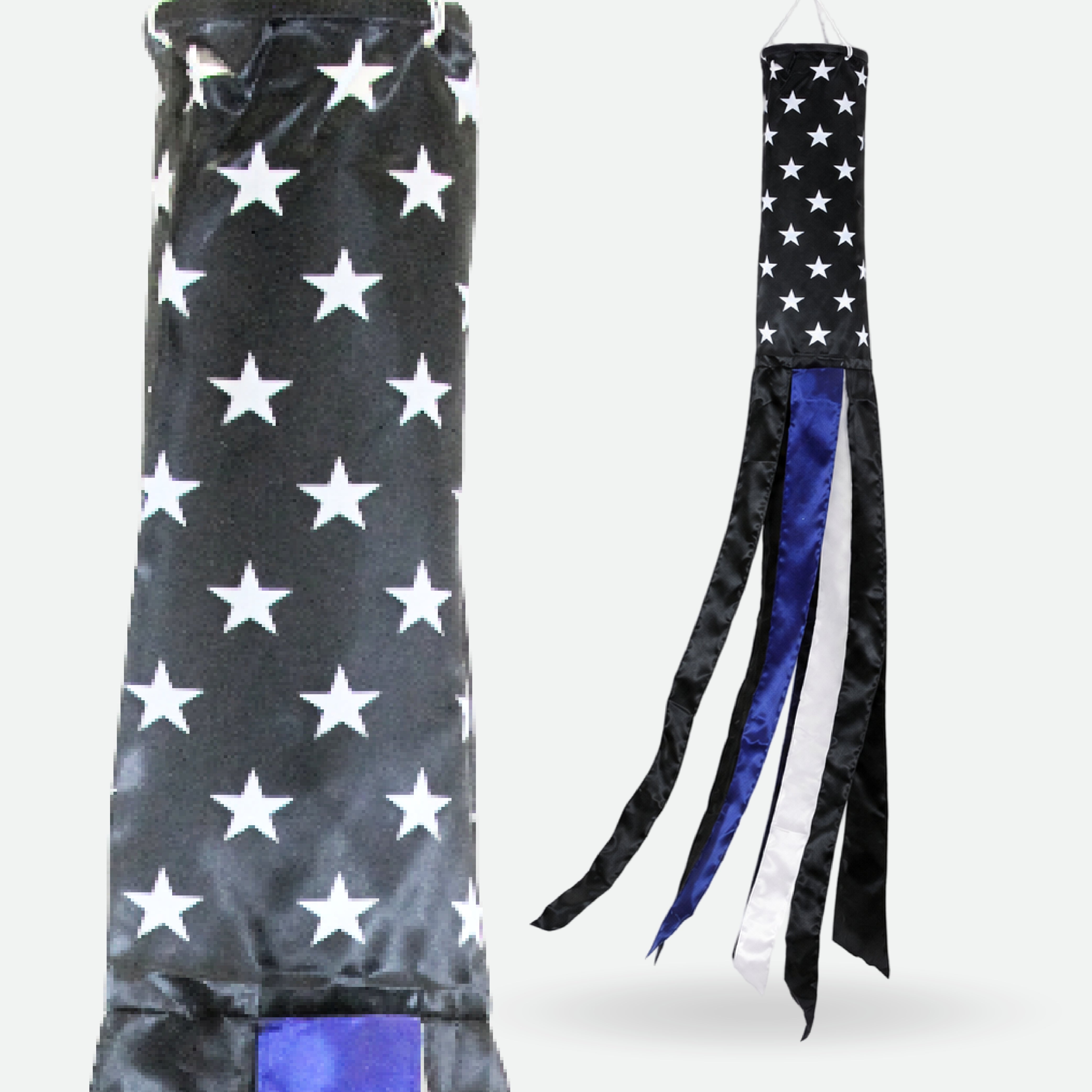 Thin Blue Line USA Super Shiny Poly 5ft Windsock