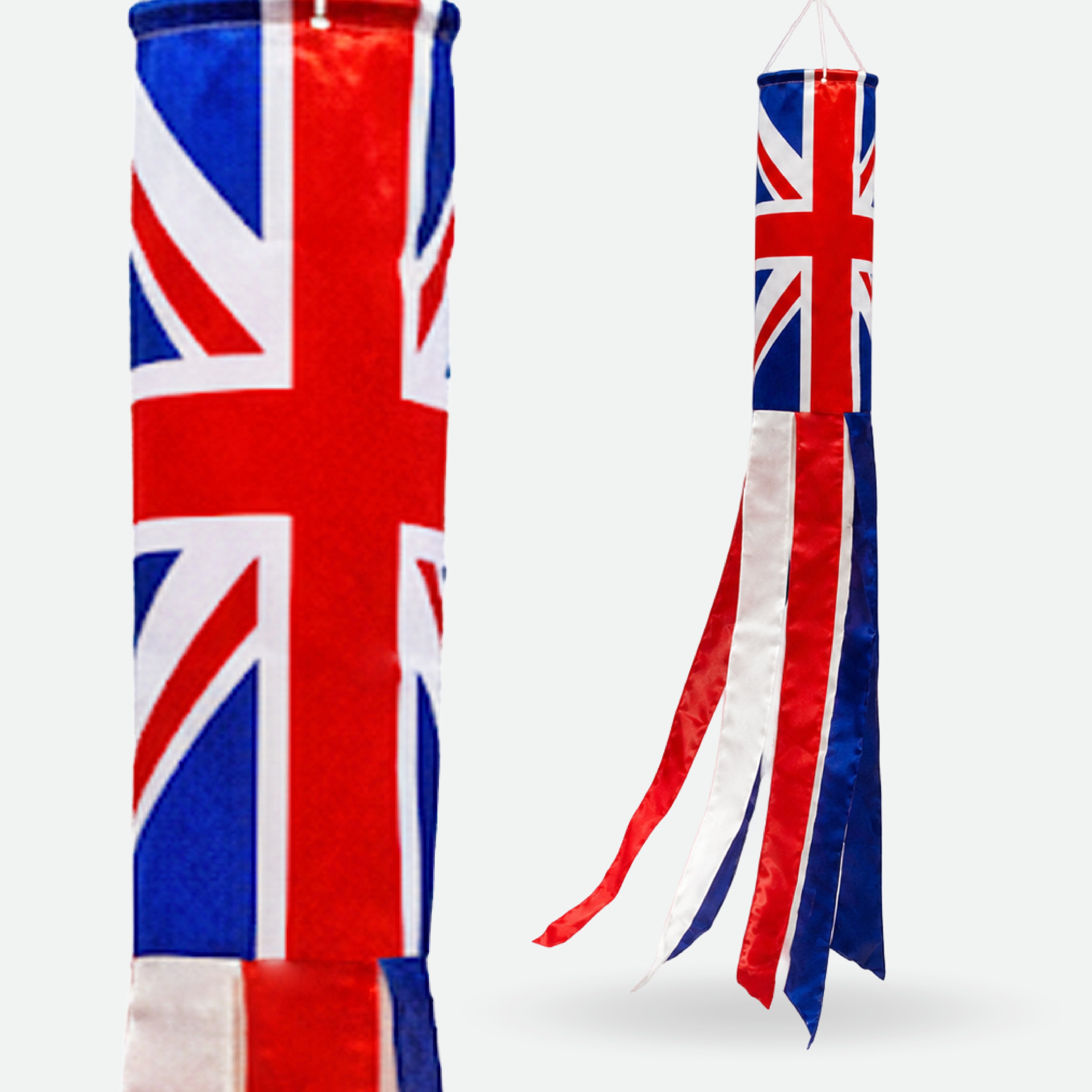 United Kingdom Super Shiny Poly 5ft Windsock