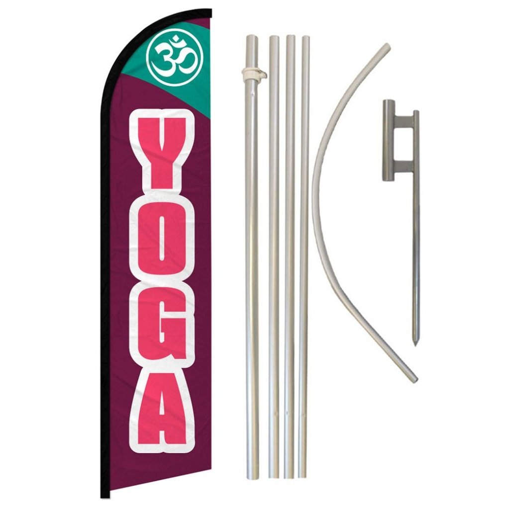 Yoga Windless Banner Flag & Pole Kit - Flags Importer