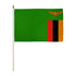 Zambia 12x18in Stick Flag - Flags Importer